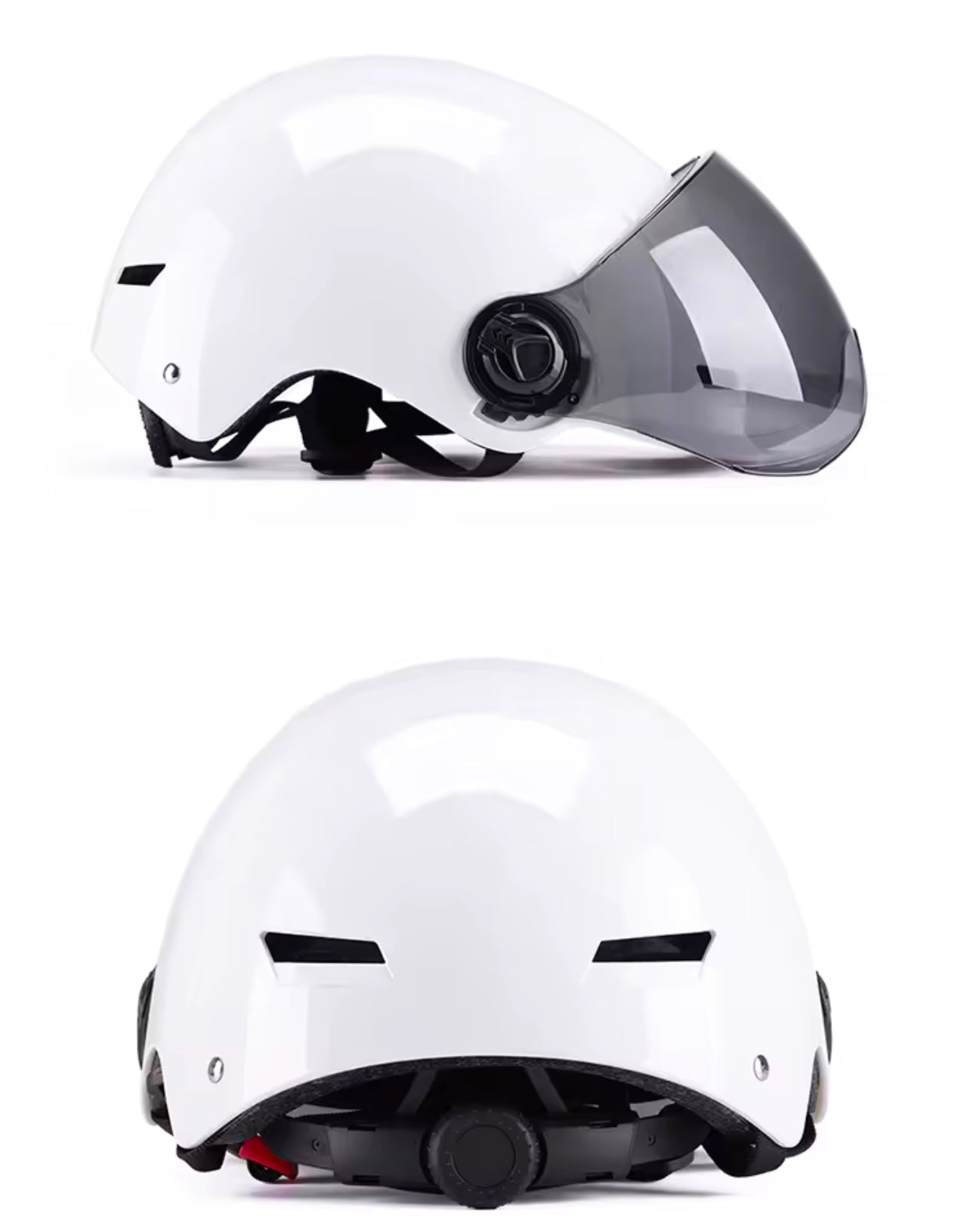 Scooter Riding Helmet - Half Open Face with Sun Visor