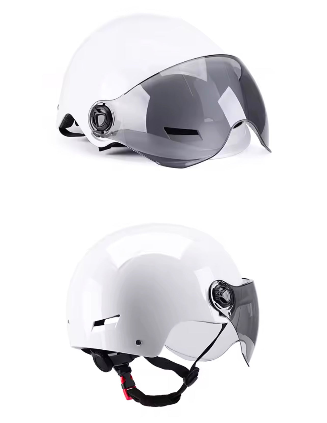 Scooter Riding Helmet - Half Open Face with Sun Visor