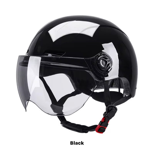 Scooter Riding Helmet - Half Open Face with Sun Visor